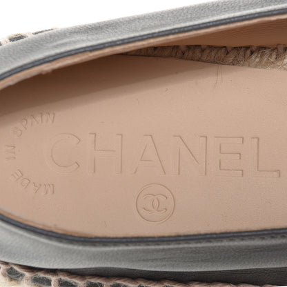 Chanel Lambskin CC Espadrilles 40 Dark Grey 6 of 7