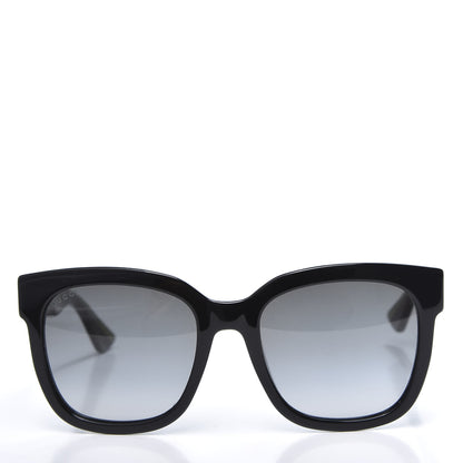 Gucci Acetate Square Frame Web Glitter Sunglasses GG0034S Black Green 2 of 9