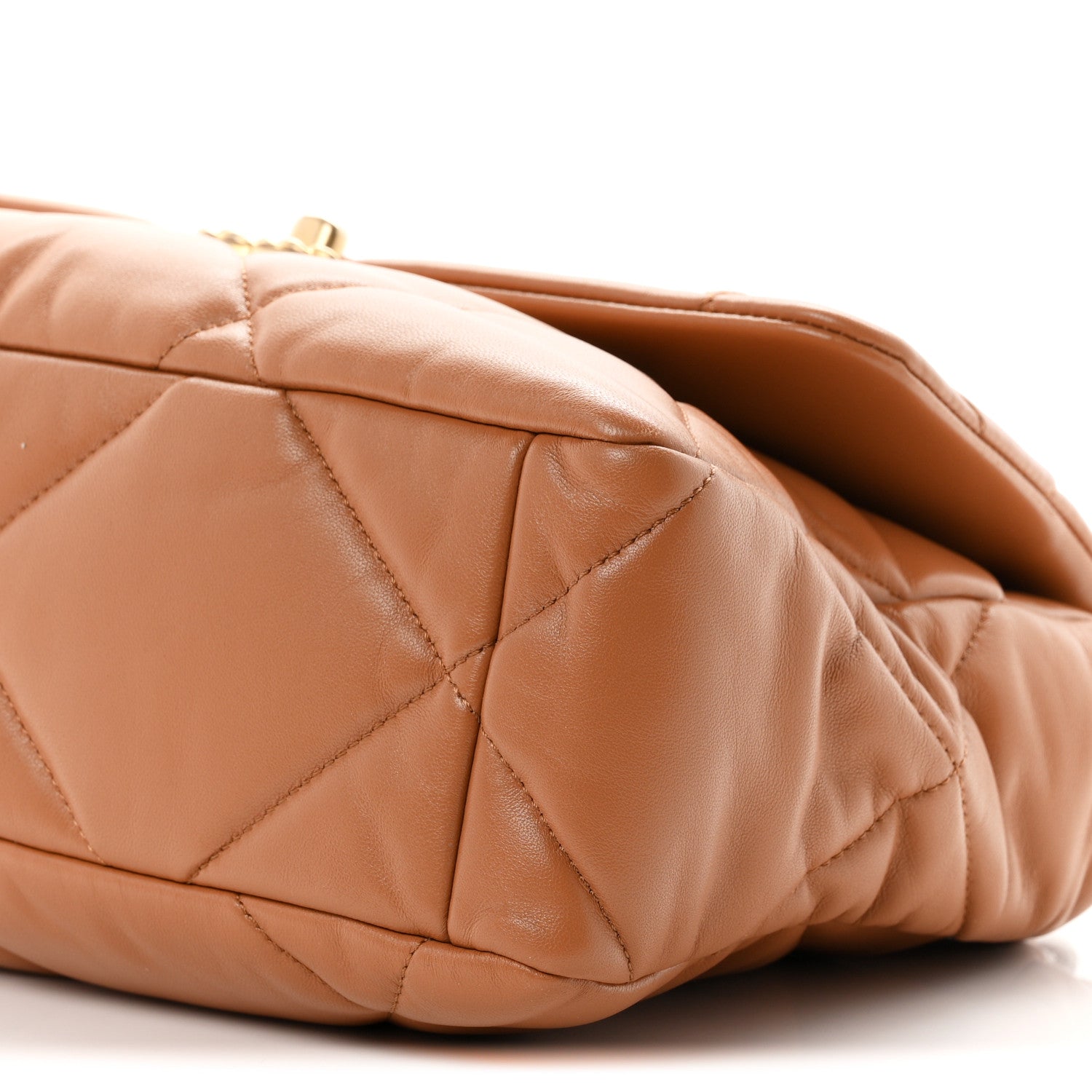 Chanel Lambskin Quilted Large Chanel 19 Flap Brown 10 of 10