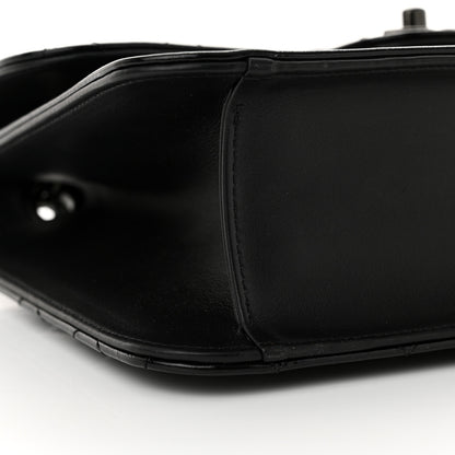 Chanel Shiny Crumpled Calfskin Quilted Large Double You Flap So Black 9 of 10