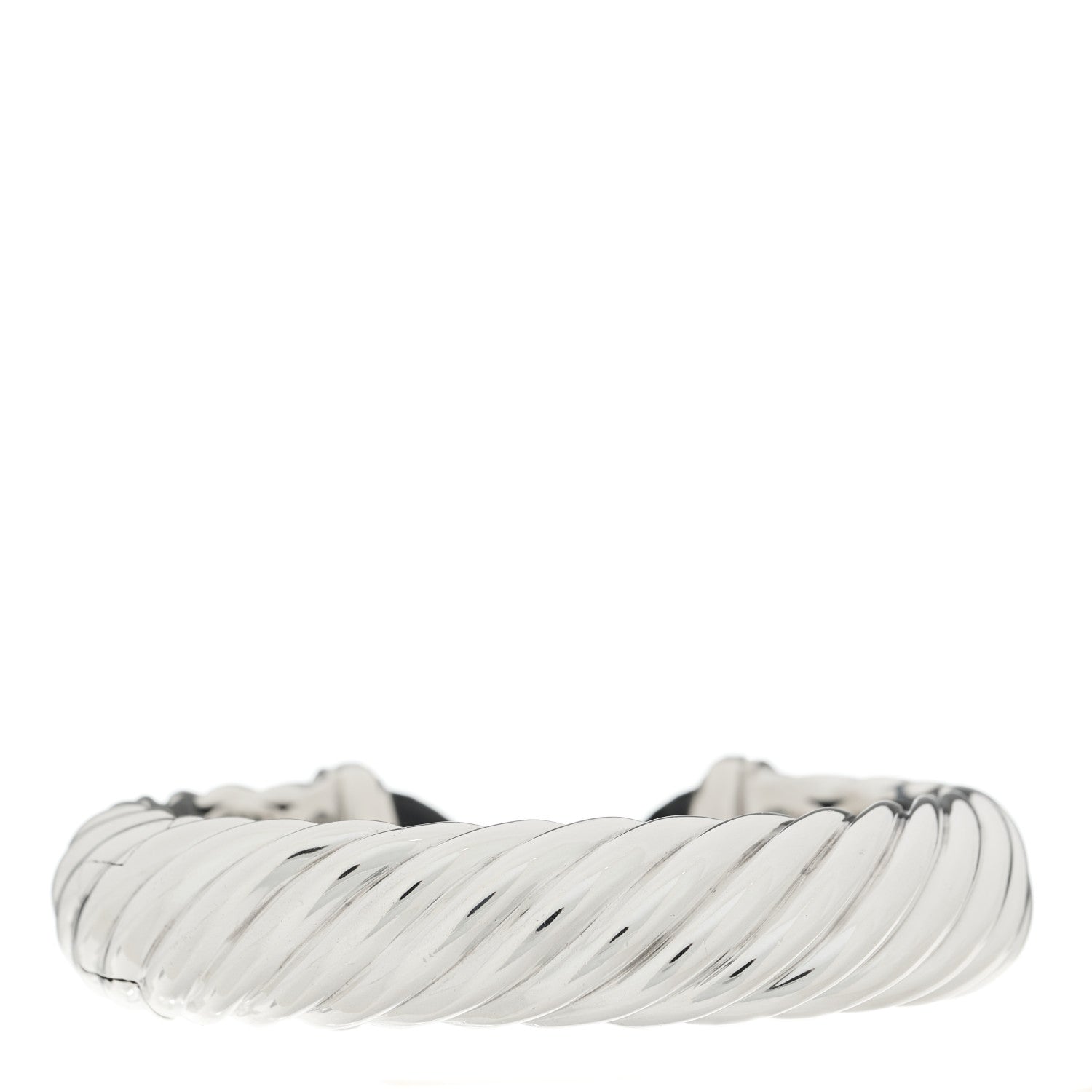 David Yurman Sterling Silver Diamond Black Onyx 18mm Waverly Bracelet 2 of 4