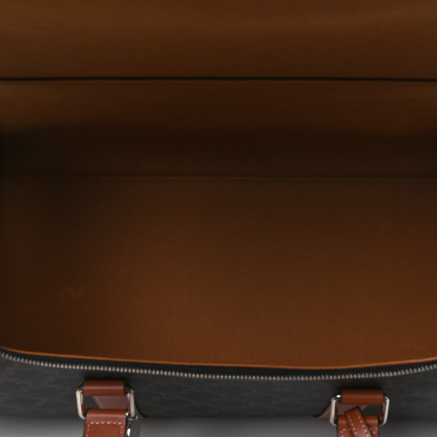 Triomphe Canvas Calfskin Travel Dog Bag Tan