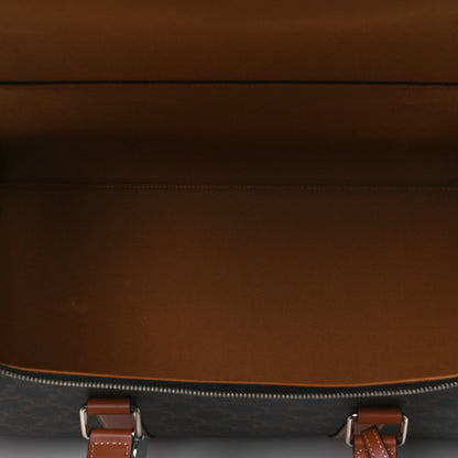 Celine Triomphe Canvas Calfskin Travel Dog Bag Tan 4 of 11