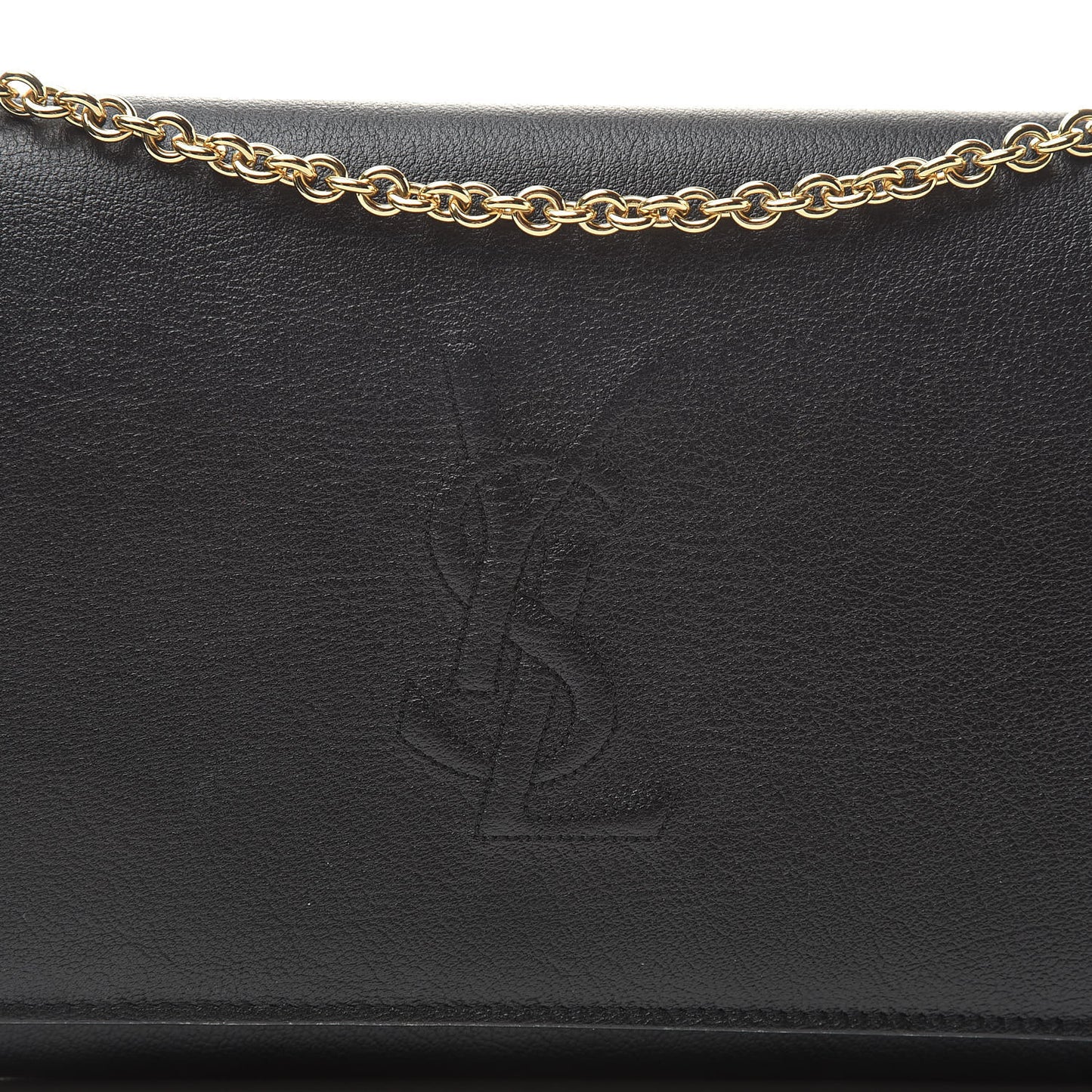 Calfskin Monogram Belle de Jour Chain Clutch Black