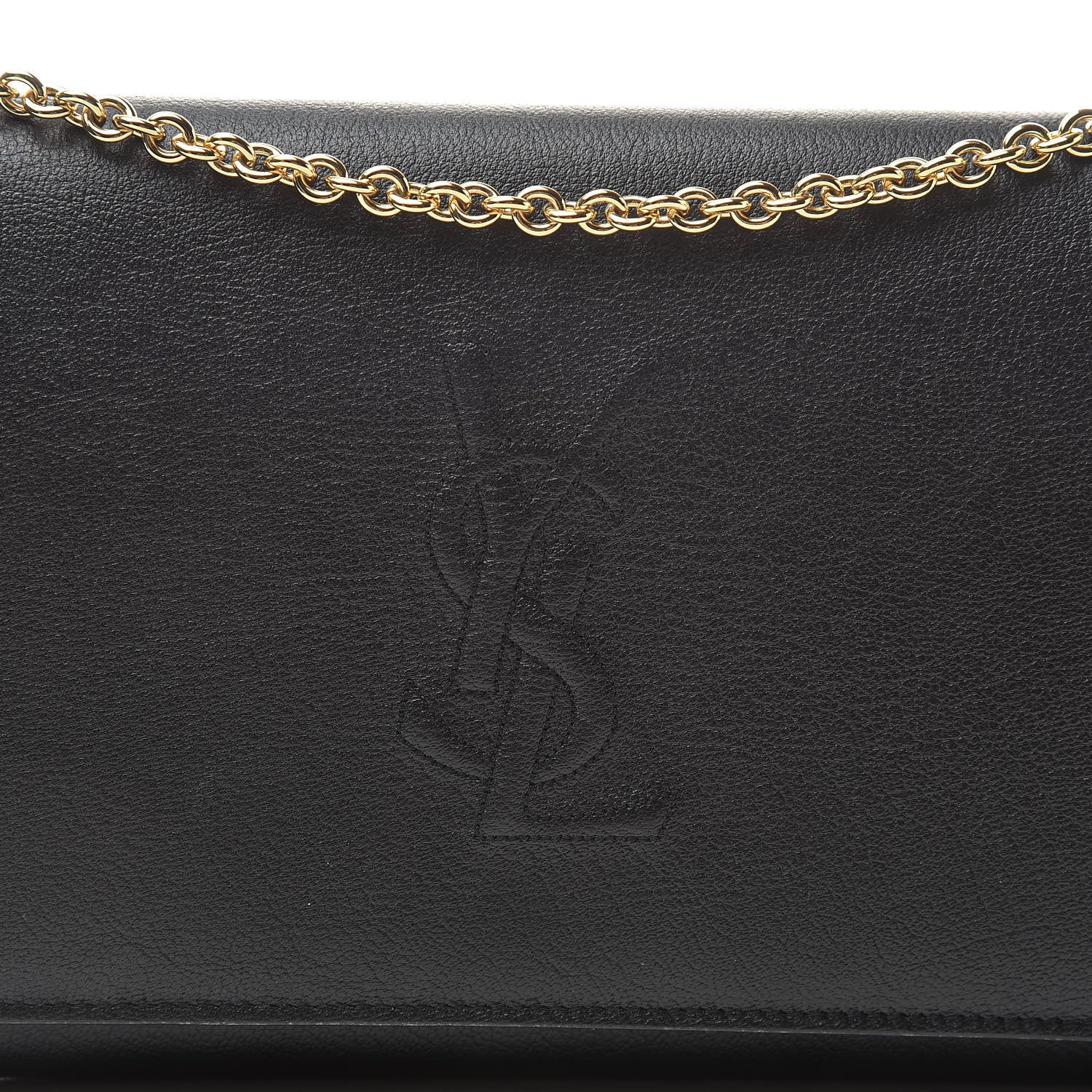 Saint Laurent Calfskin Monogram Belle de Jour Chain Clutch Black 8 of 11