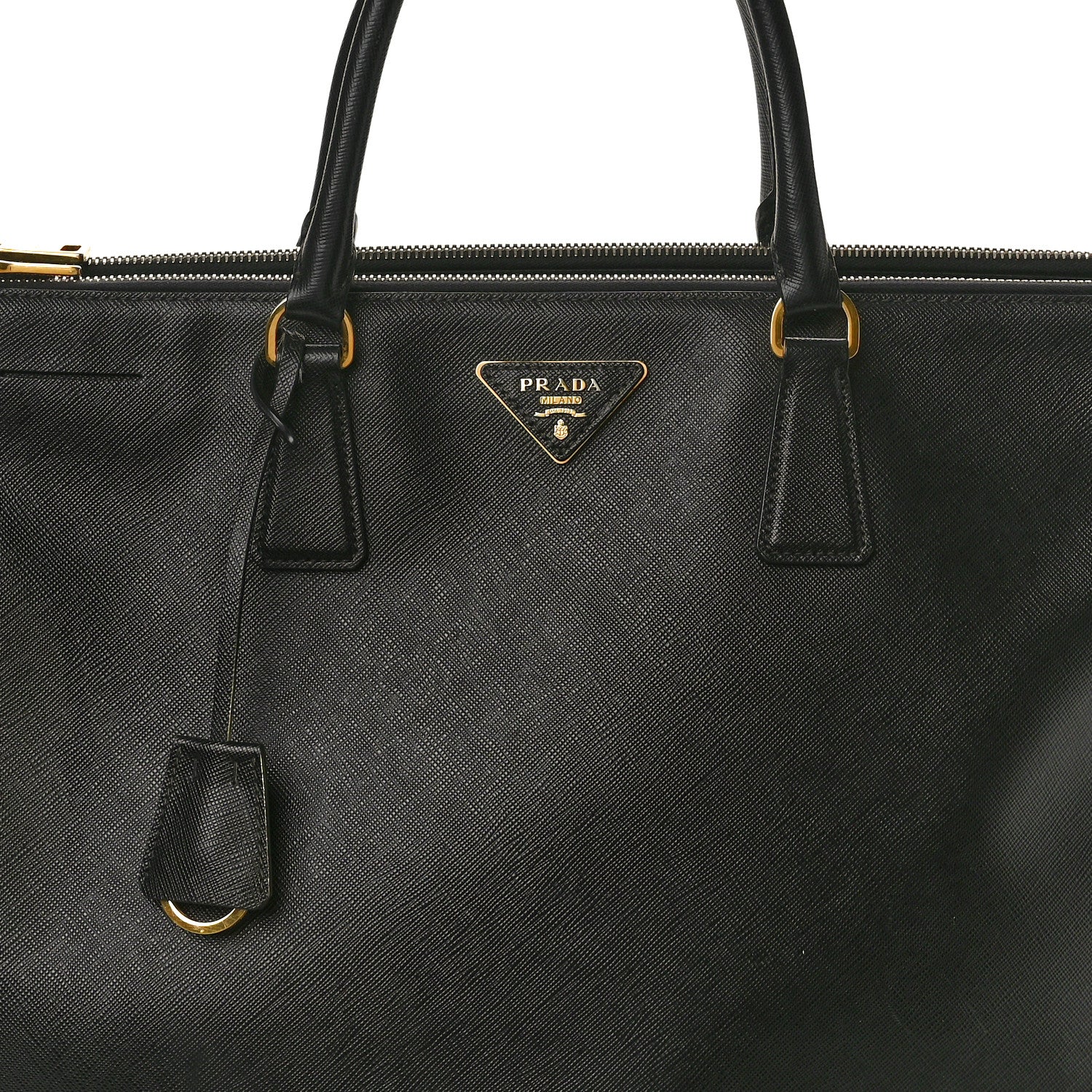 Prada Saffiano Lux Large Galleria Double Zip Tote Black 7 of 9