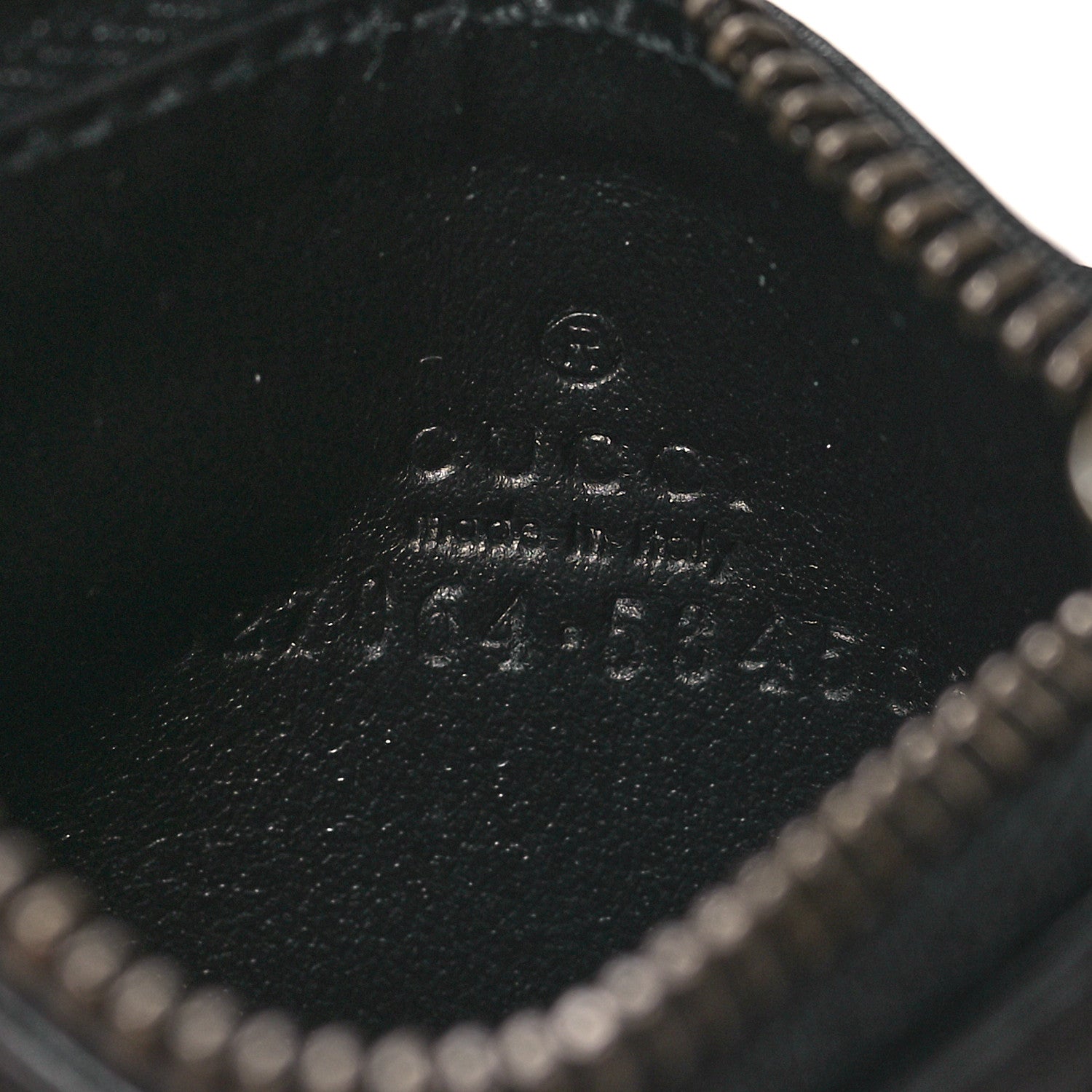 Gucci Calfskin Matelasse Chevron GG Marmont Key Case Card Holder Black 6 of 7
