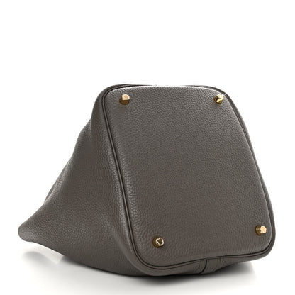 Hermes Taurillon Clemence Picotin Lock 22 MM Etain 4 of 11