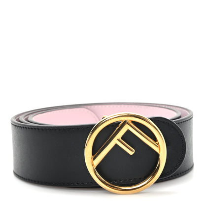 Fendi Vitello Liberty F is Fendi Bi-Color Reversible Belt 95 38 Black Peonia 1 of 6