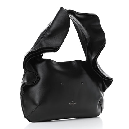 Valentino Garavani Nappa Atelier 04 Rouches Edition Small Ruffle Hobo Black 2 of 4