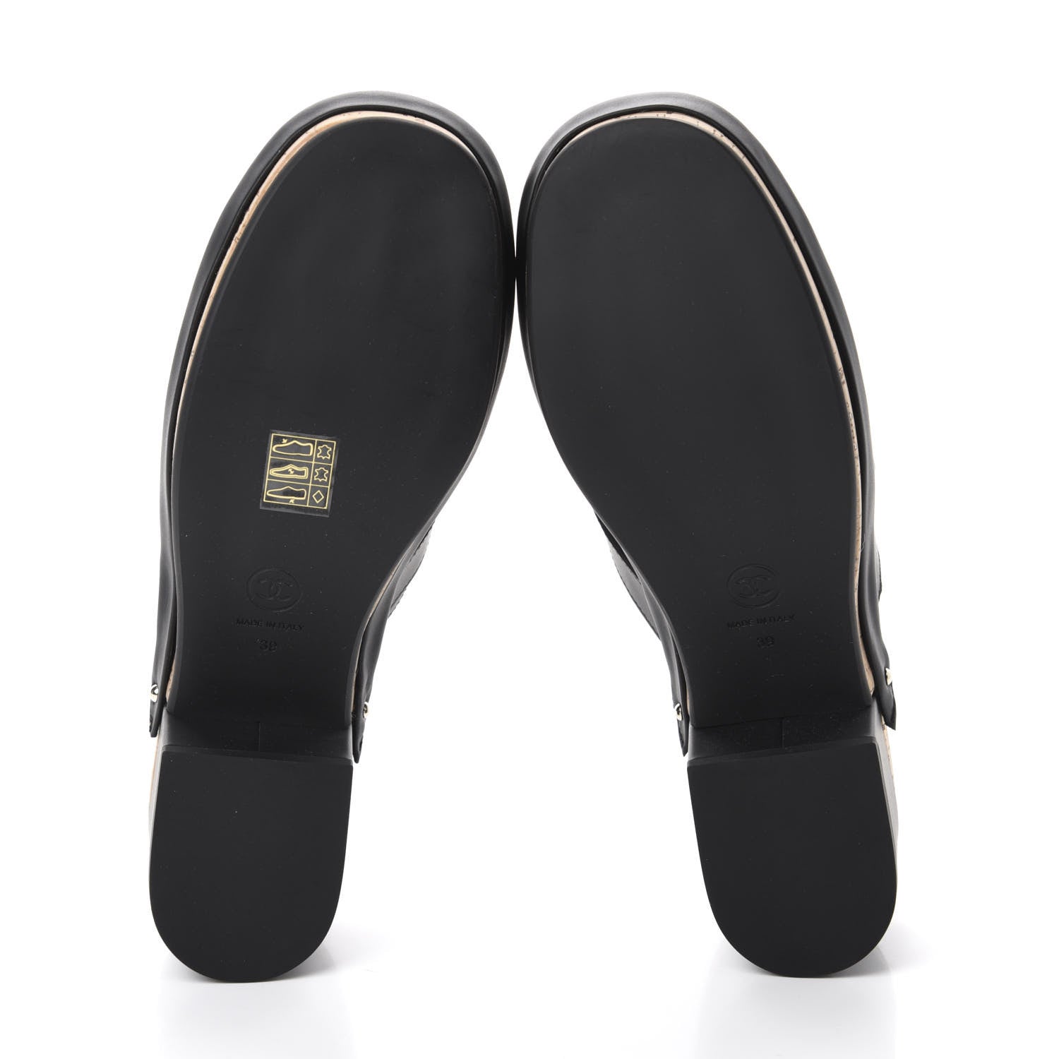 Chanel Calfskin CC Turn Lock Clog 39 Black 6 of 9