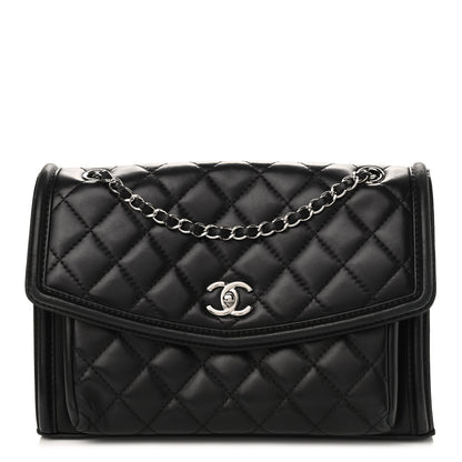 Chanel Lambskin Quilted Large Geometric Flap Black 1 of 11