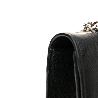 Saint Laurent Grain De Poudre Medium Classic Monogram Kate Satchel Black 15 of 17