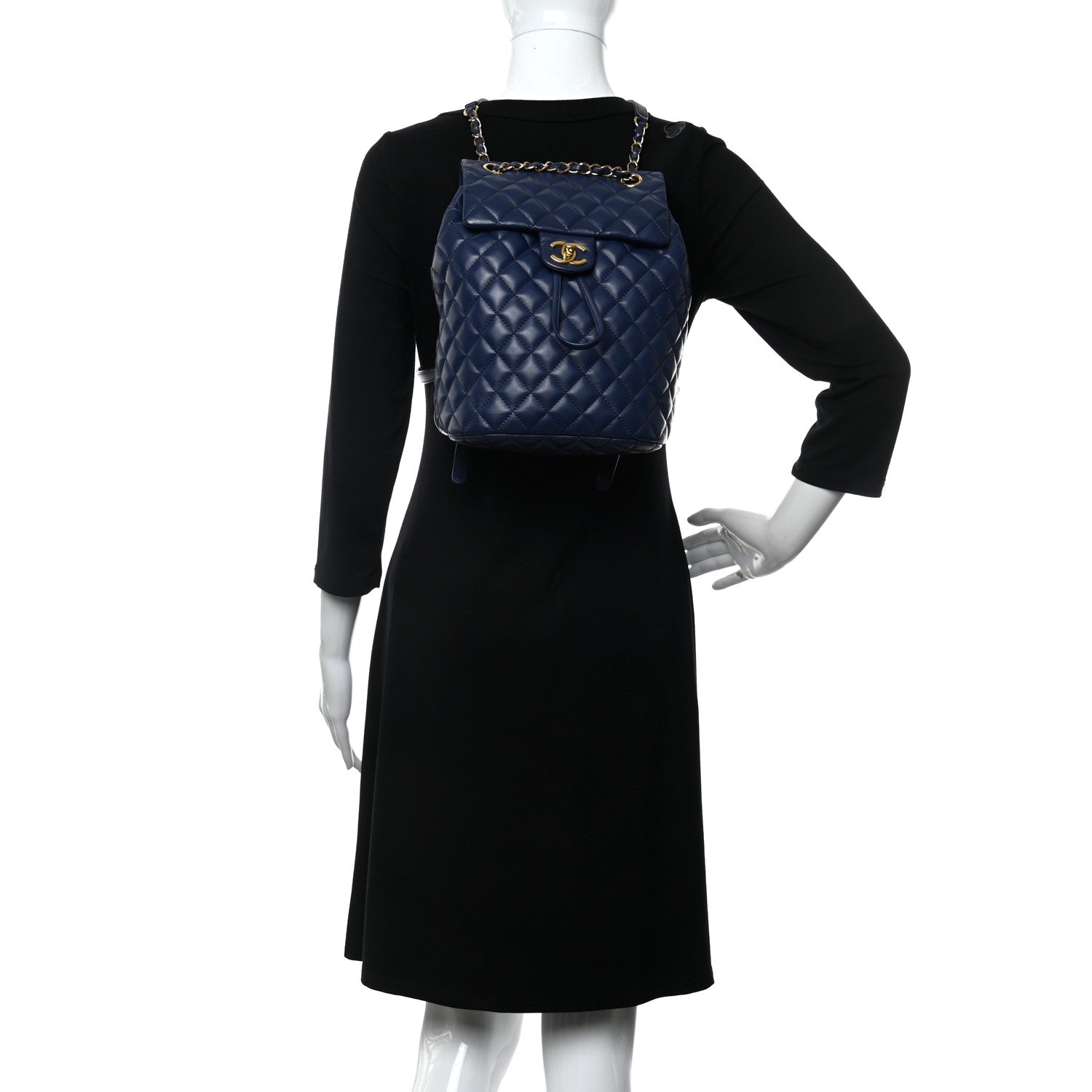 Chanel Calfskin Quilted Small Urban Spirit Backpack Navy 2 of 10