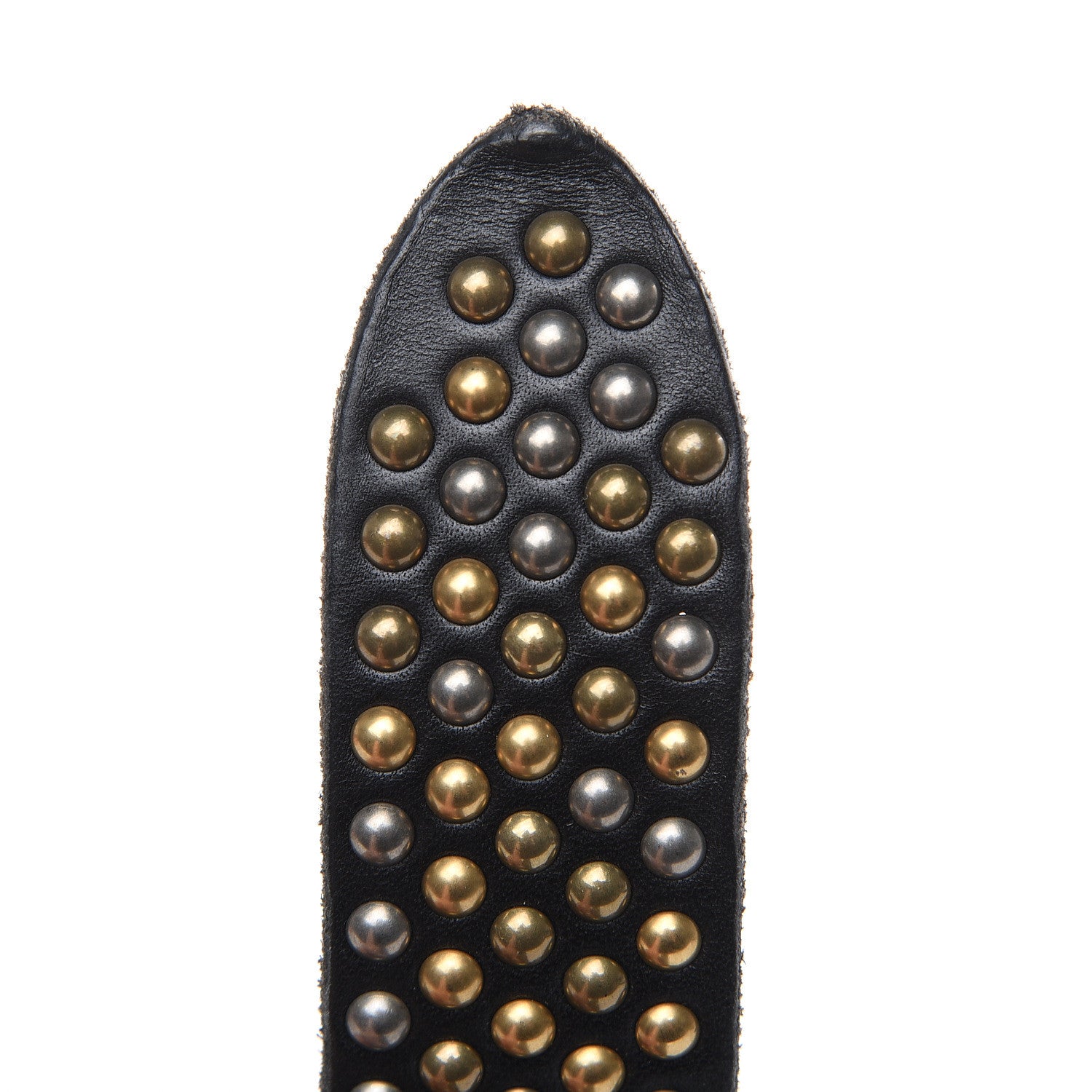 Gucci Calfskin Studded Feline Belt 100 40 Black 7 of 7