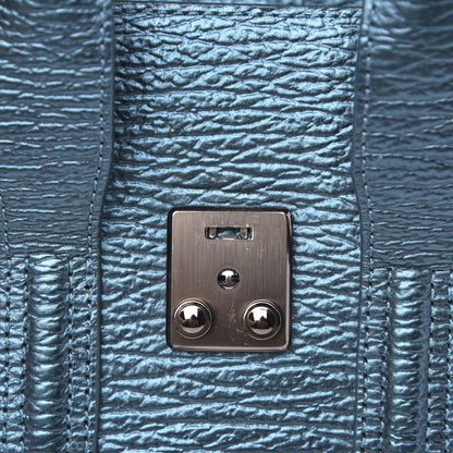 3.1 Phillip Lim 3.1 Metallic Textured Calfskin Mini Pashli Satchel Turquoise 8 of 10