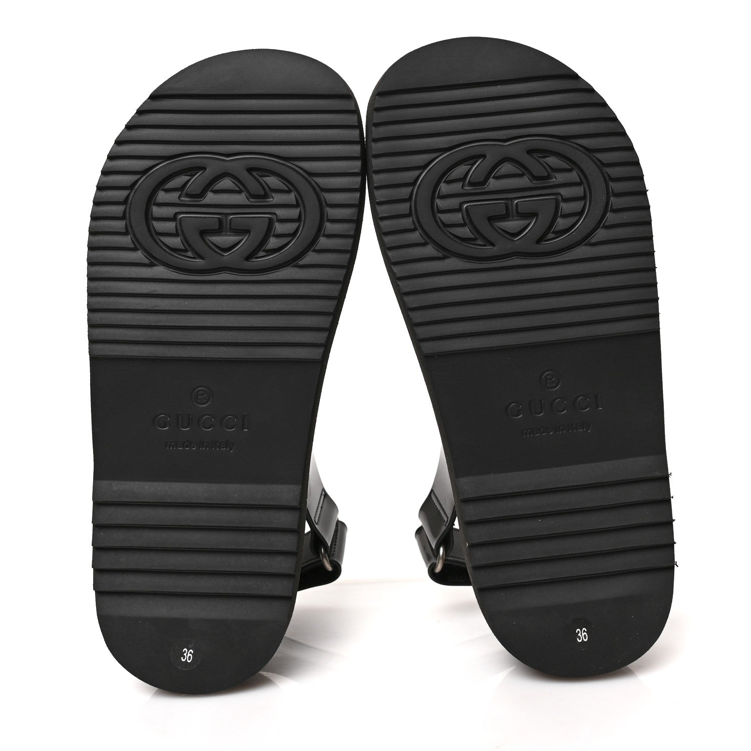 Gucci Rubber Mini Double G Womens Dad Sandals 36 Black 5 of 7