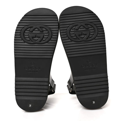 Gucci Rubber Mini Double G Womens Dad Sandals 36 Black 5 of 7