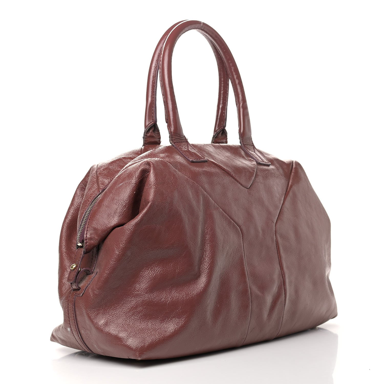 Saint Laurent Textured Patent Medium Easy Sac Dark Red 3 of 23