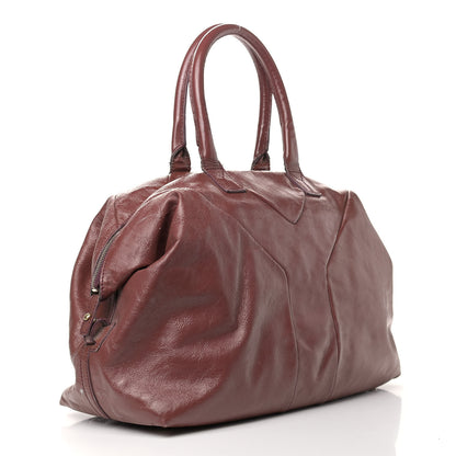 Saint Laurent Textured Patent Medium Easy Sac Dark Red 3 of 23