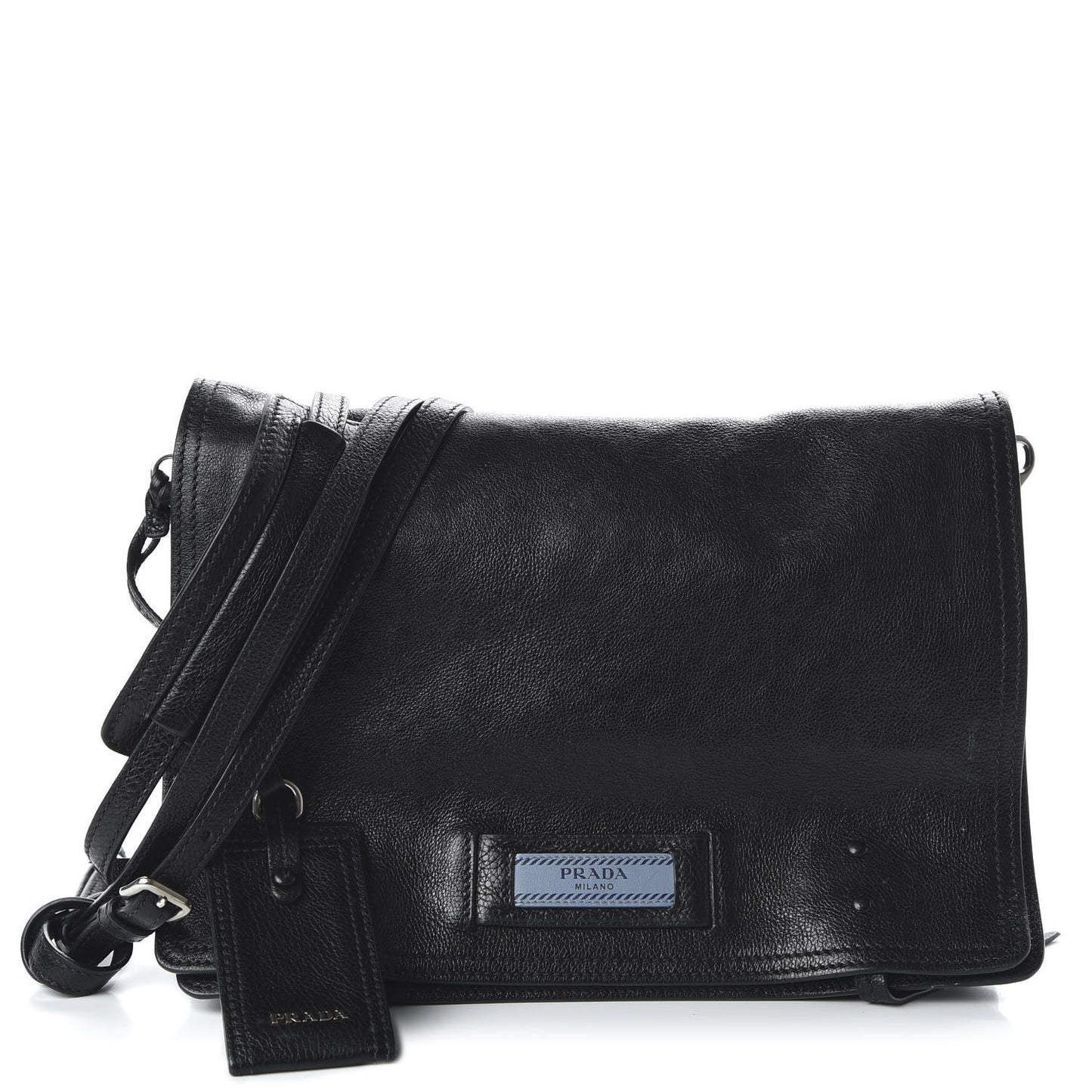 Glace Calf Etiquette Flap Black Astrale