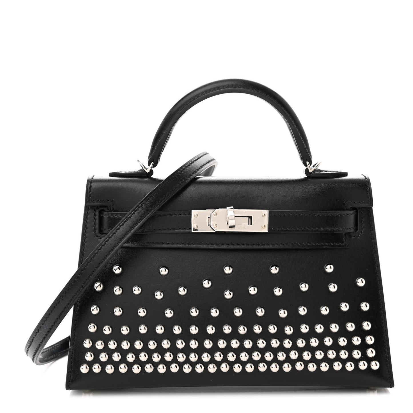 Box Studded Clouté Mini Kelly Sellier 20 Black