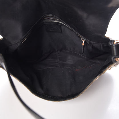 Gucci Monogram Horsebit Web Flap Bag Brown Purple 5 of 13