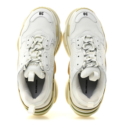 Balenciaga Fabric Mesh Womens Triple S Sneakers 38 White 2 of 10