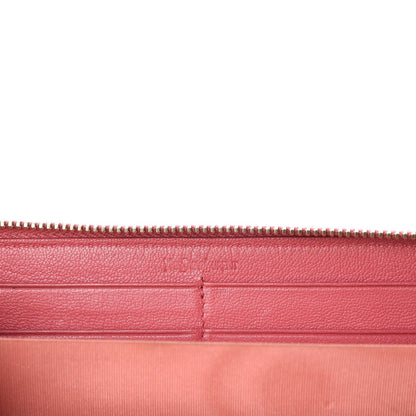 Saint Laurent Chevre Belle De Jour Zip Around Wallet Pink 7 of 9