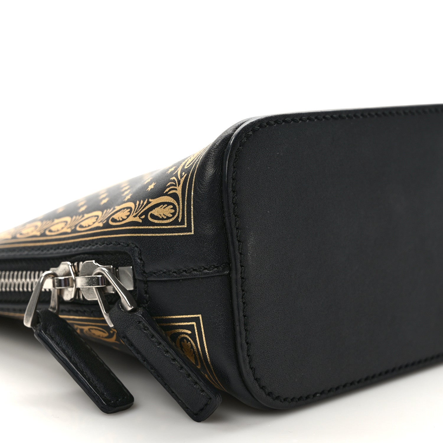 Gucci X SEGA Calfskin GUCCY Stars Mini Dome Shoulder Bag Black Gold 9 of 12