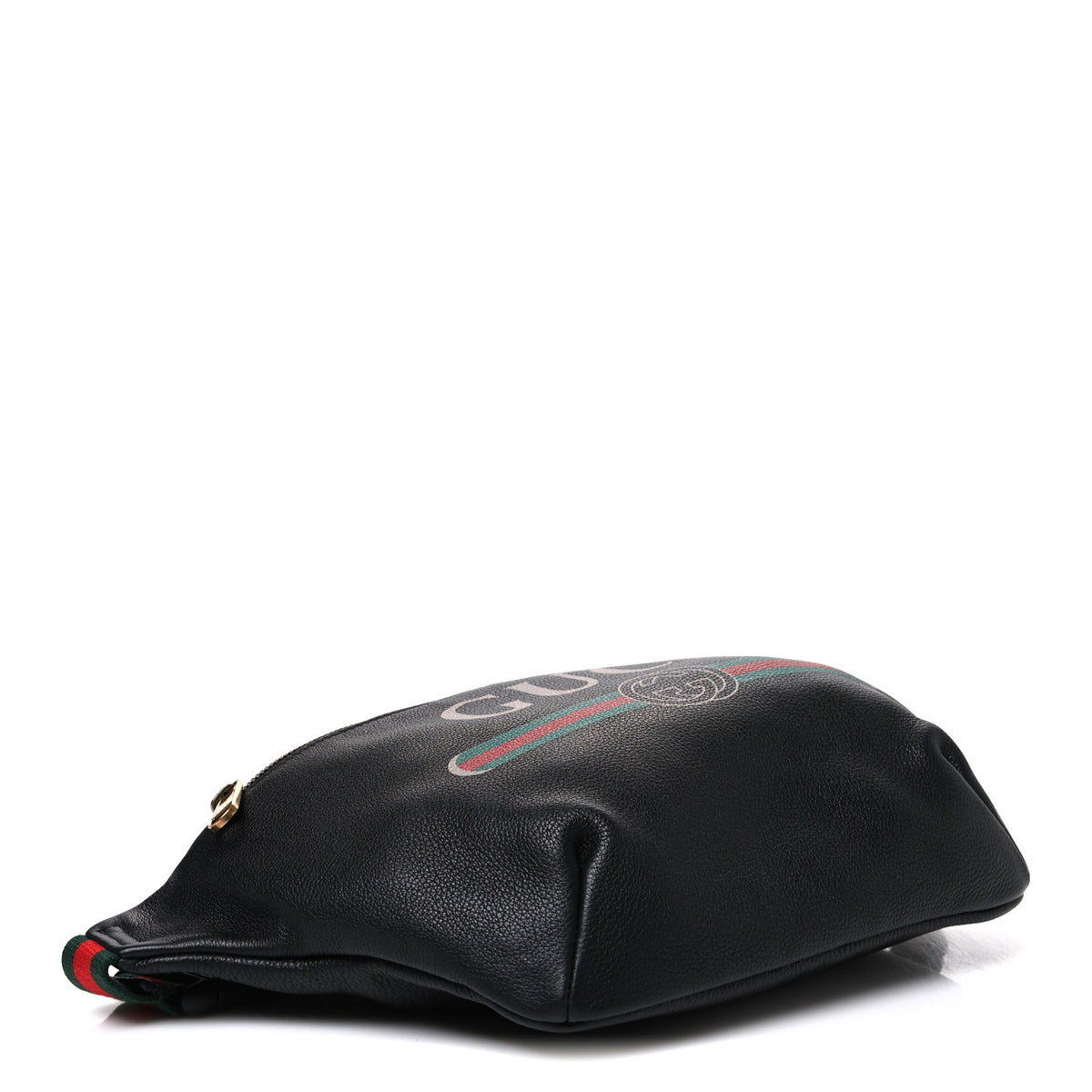 Grained Calfskin Logo Belt Bag Black