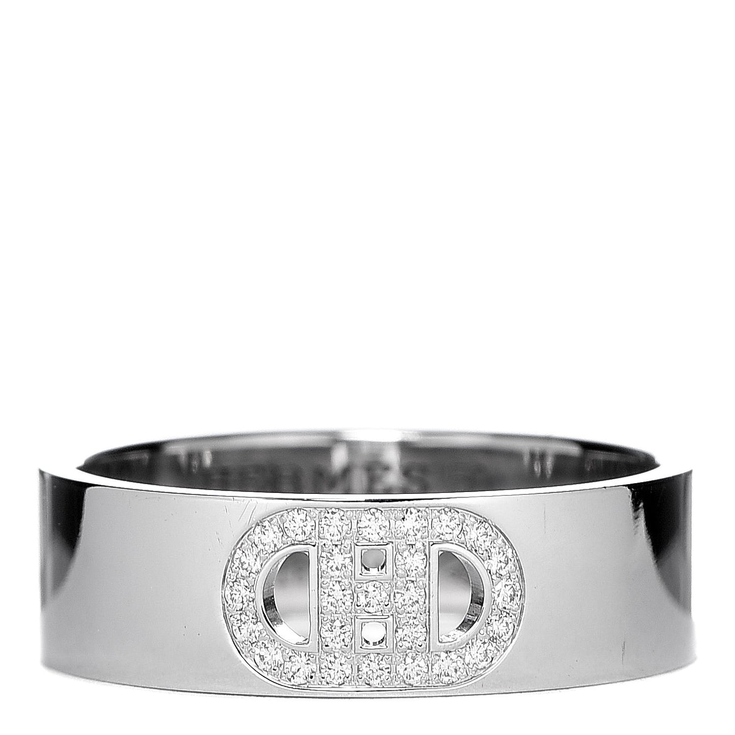 18K White Gold Diamond PM H D'Ancre Ring 51 5.75