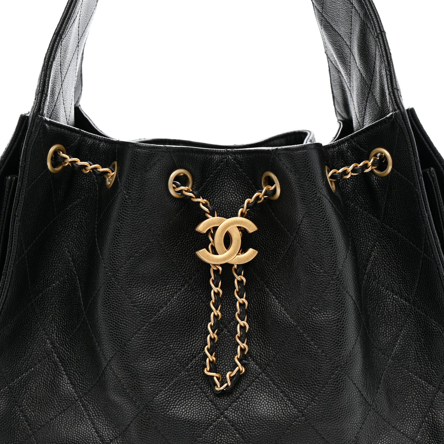 Caviar Quilted Small Chanel 25 Handbag Black