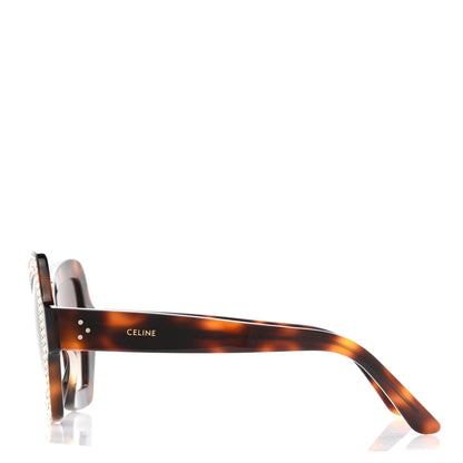 Celine Acetate Crystal Butterfly Sunglasses CL 4067IS Dark Havana 3 of 7