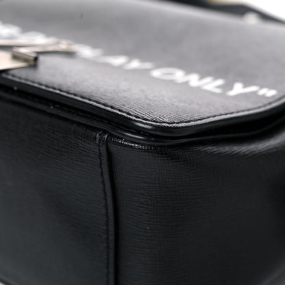 Off-White Saffiano For Display Only Binder Clip Shoulder Bag Black 13 of 21