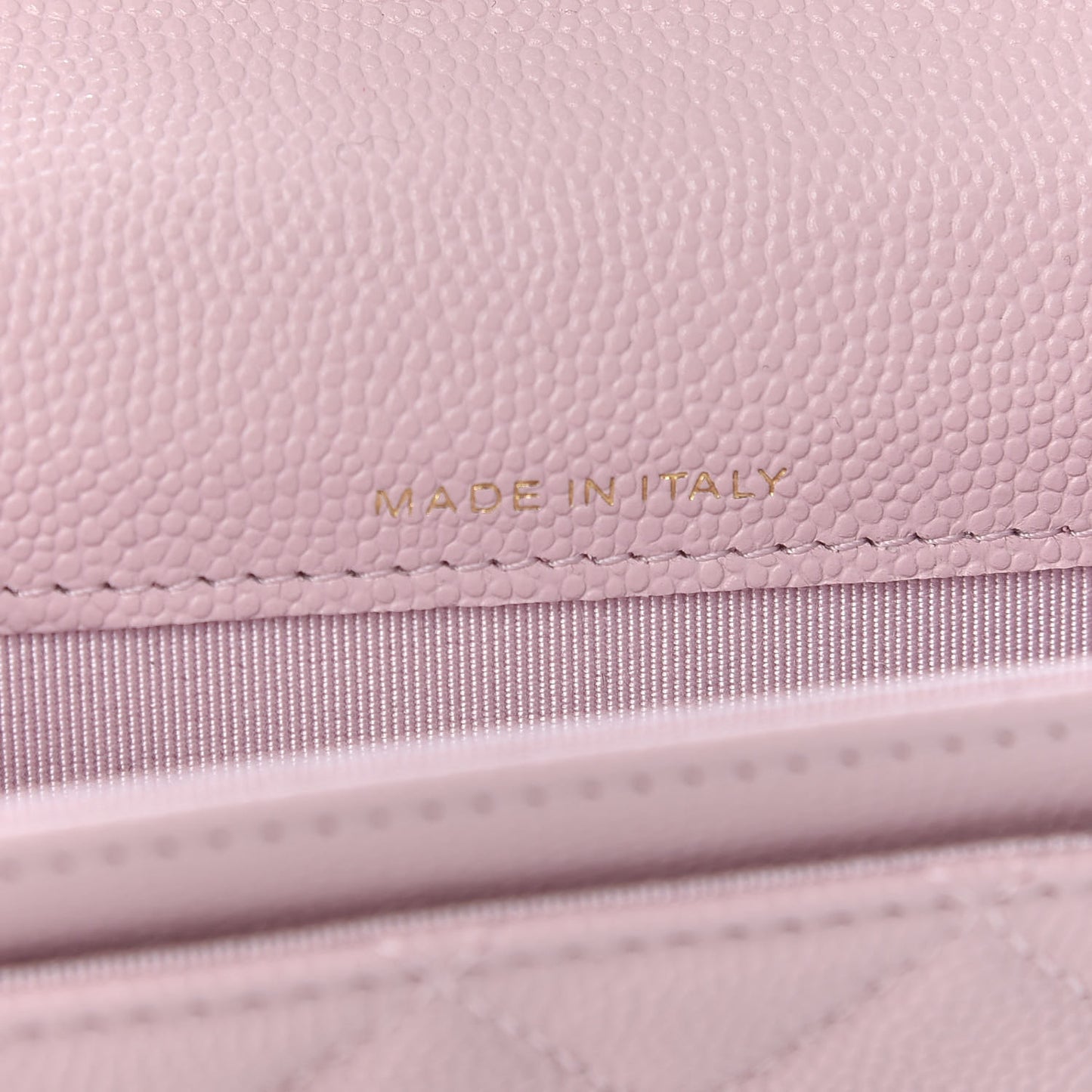 Caviar Quilted Flap Card Holder Wallet Light Pink