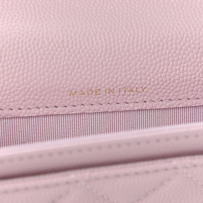 Chanel Caviar Quilted Flap Card Holder Wallet Light Pink 7 of 9