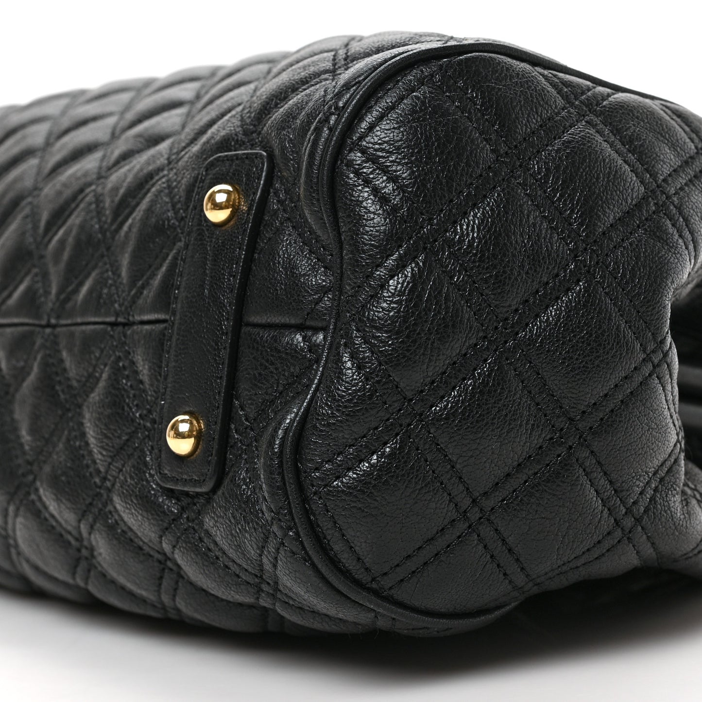 Calfskin Quilted Stam Black