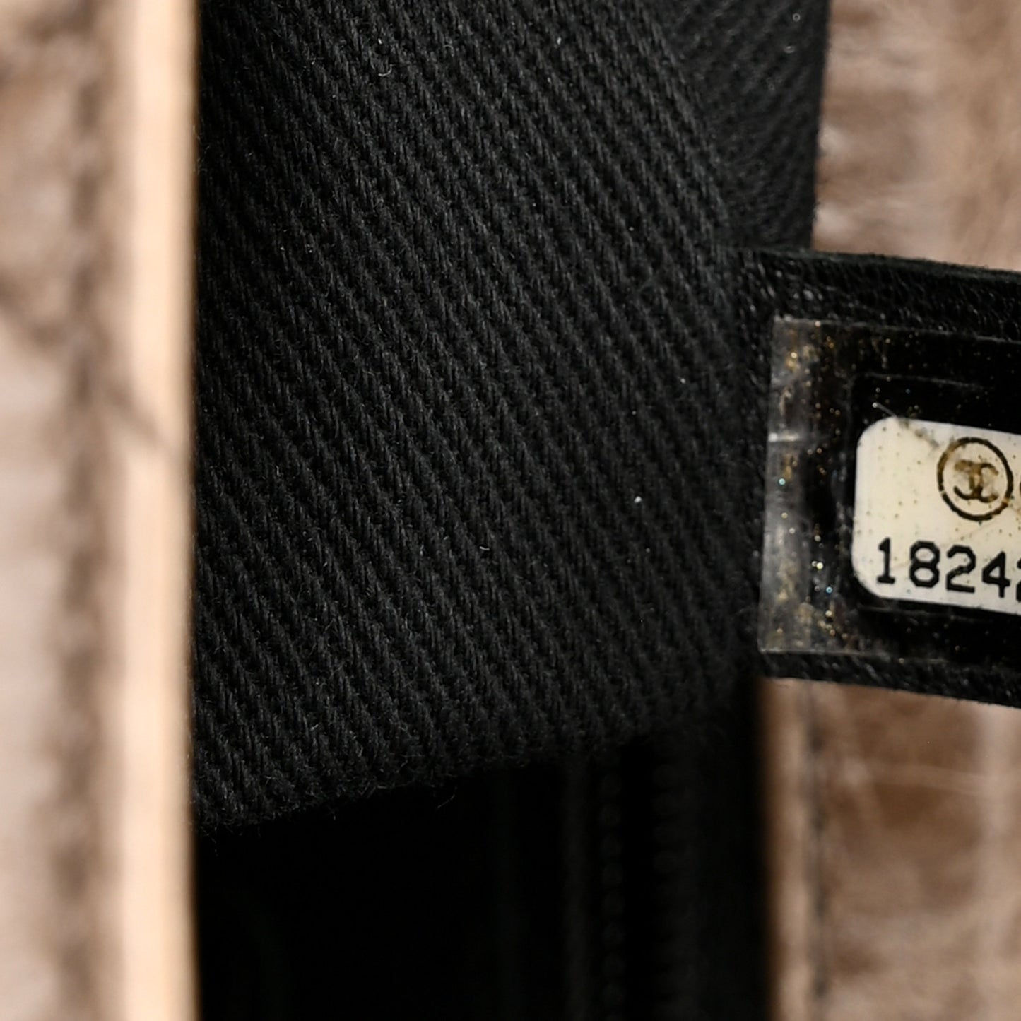 Glazed Calfskin Castle Rock Medium Flap Dark Beige