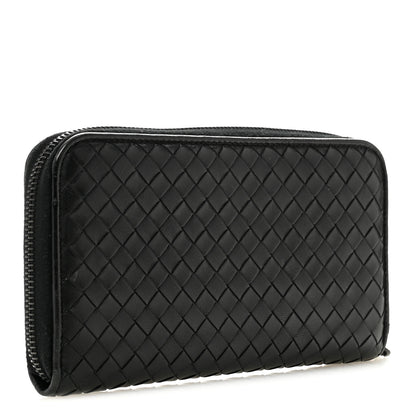 Bottega Veneta Nappa Intrecciato Zip Around Wallet Black 3 of 9