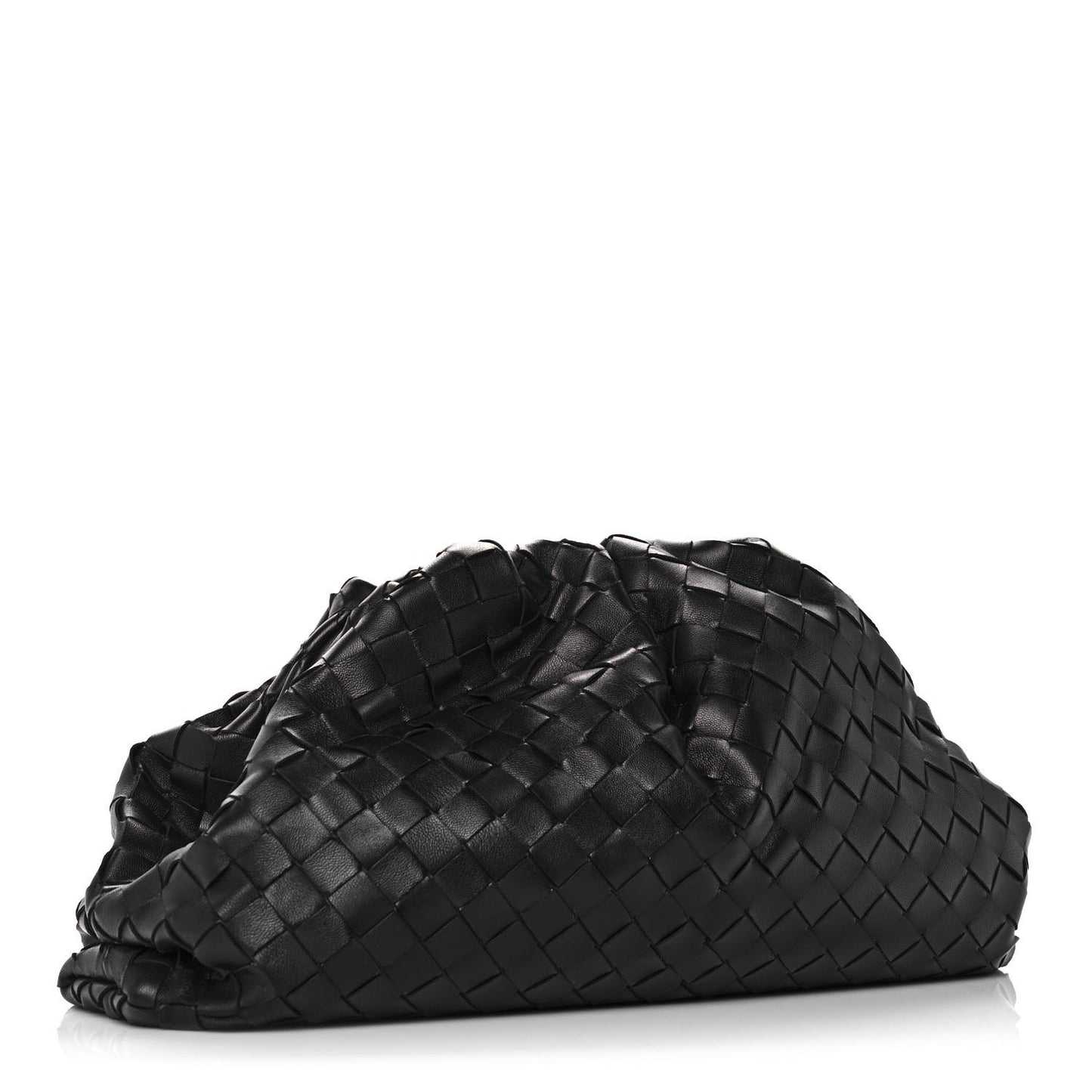 Nappa Maxi Intrecciato The Pouch Oversized Clutch Black