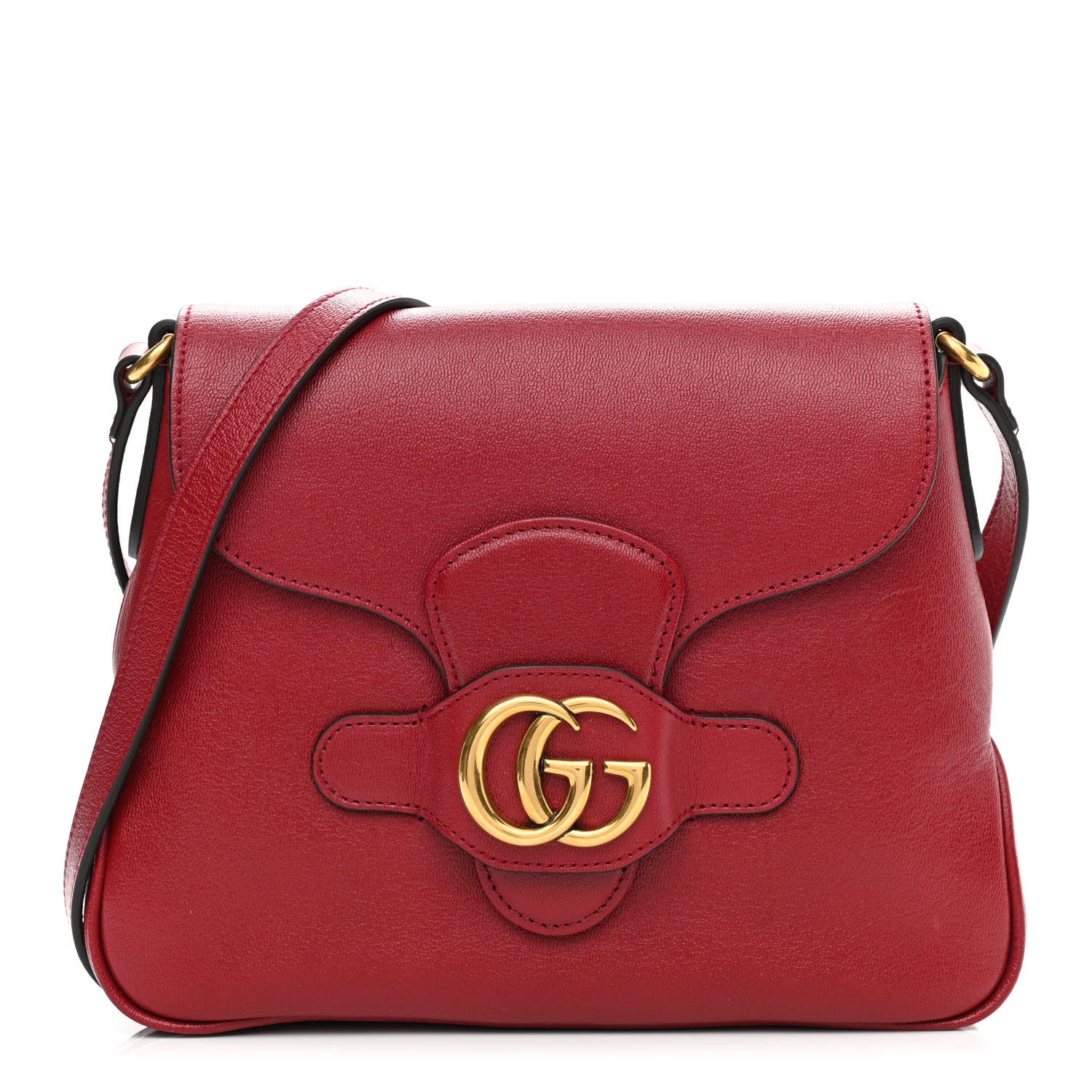 Gucci New Sakai Calfskin Lux Small Dahlia Messenger Shoulder Bag New Cherry Red 1 of 11