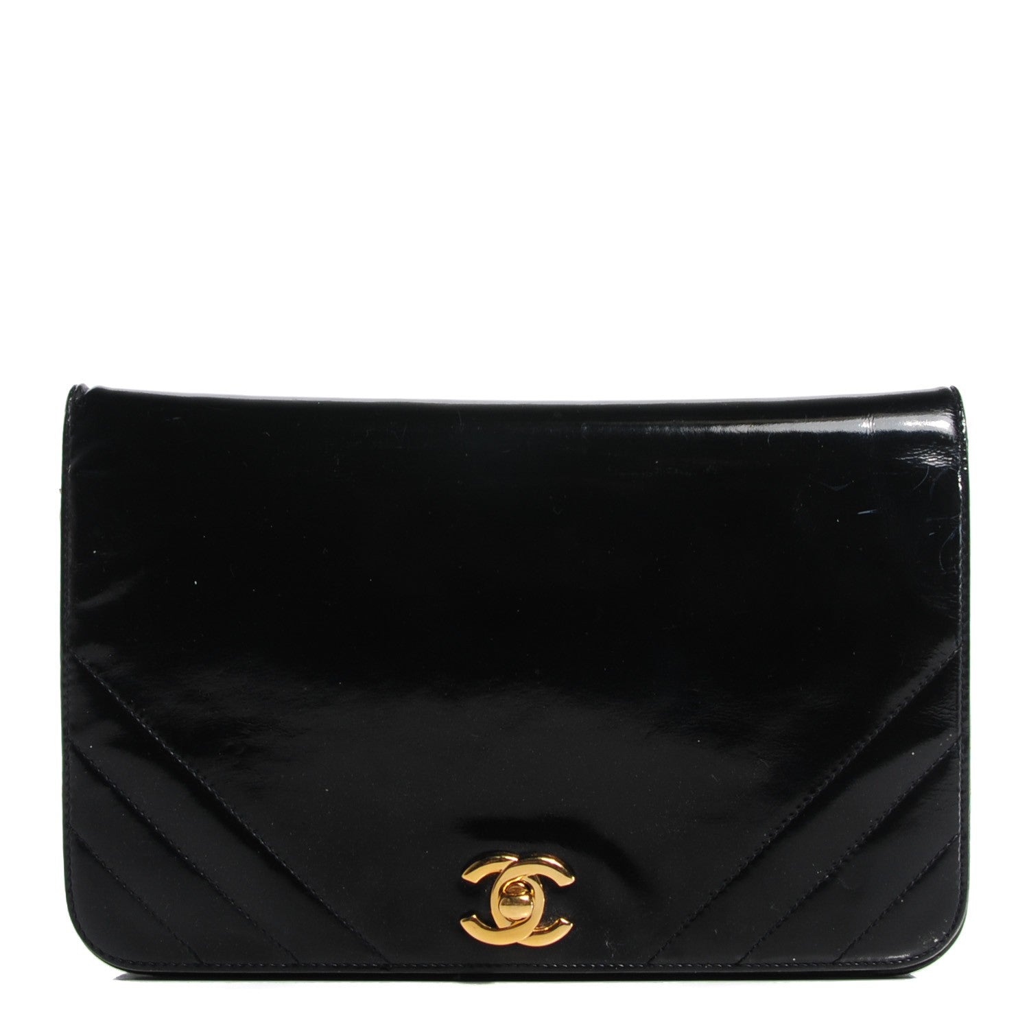 Chanel Patent Small Single Flap Black 1 of 11