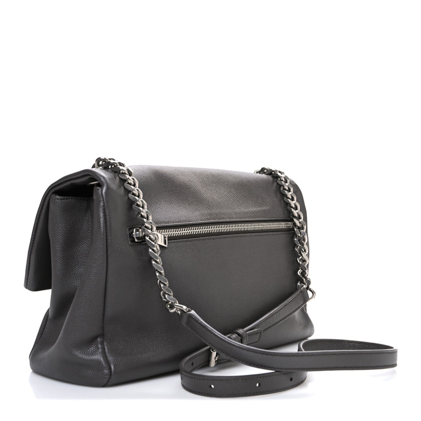 Sheepskin Medium West Hollywood Monogram Fold-Over Bag Earth
