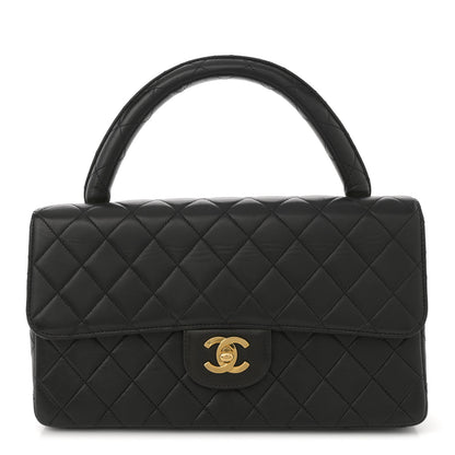 Chanel Lambskin Quilted Medium Rectangular Kelly Flap Bag Black 1 of 11