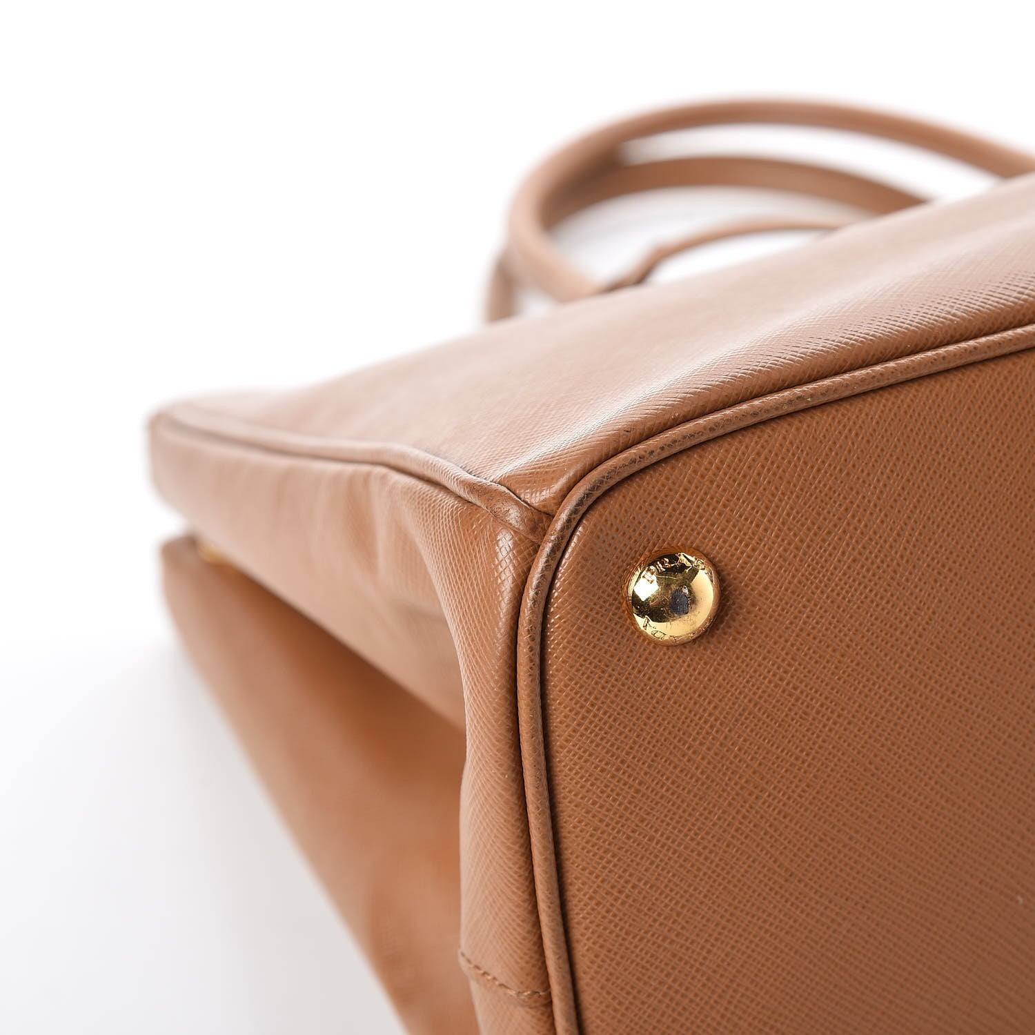 Prada Saffiano Large Galleria Double Zip Tote Caramel 12 of 21