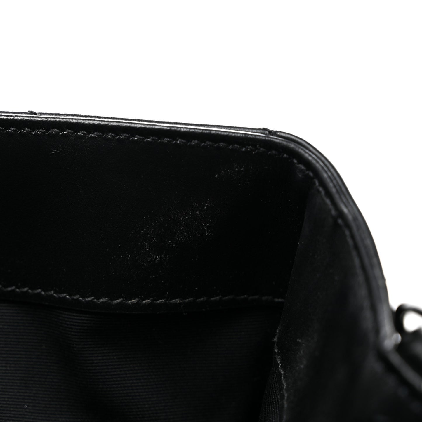 Calfskin Y Quilted Monogram Monochrome Large Loulou Chain Satchel Black