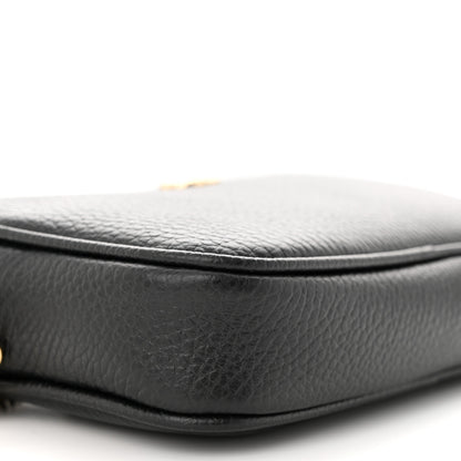 Gucci Dollar Calfskin Super Mini GG Marmont Chain Shoulder Bag Black 9 of 11
