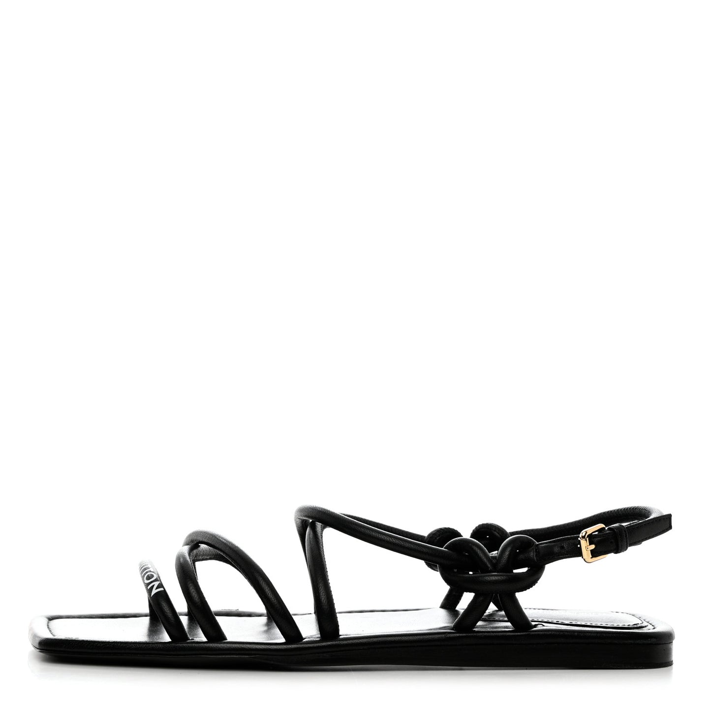 Lambskin Nova Flat Sandals 38.5 Black