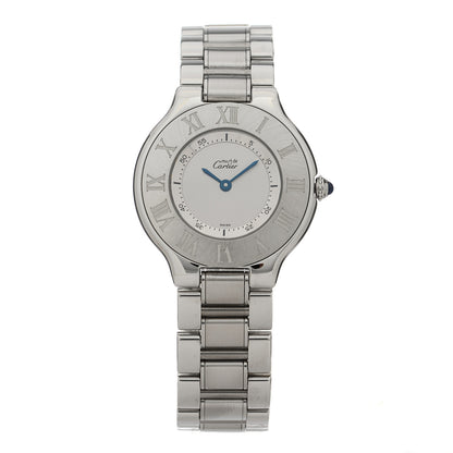 Cartier Stainless Steel 31mm Must De 21 Quartz Watch 1 of 4